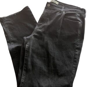 Levi's 505 Jeans Womens 16 M Straight Leg Black Denim Pants Actual 36x29